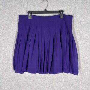Gap Pleated‎ Mini Skirt Size 14 Purple Chiffon Flowy Feminine Coquette Preppy